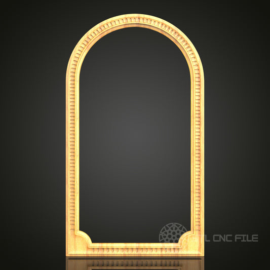 Elegant Classical Arch Frame STL Model - CNC Router Files for Artcam, Aspire - Simple Elegance Wood Art, Wall Decor CNC Engraving