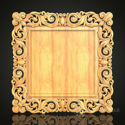 Exquisite Baroque Style Frame STL Model - CNC Router Engraver Compatible with Artcam, Aspire - Wood, Art, Wall Decor, CNC Files