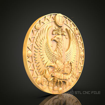 Scorpio Zodiac Wood Carving - CNC Engraved Scorpio Wall Art, Mystical Astrology Decor, Unique Gift