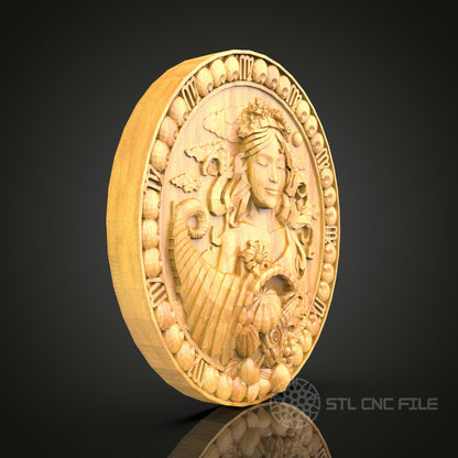 Capricorn Zodiac Wall Art - CNC Router STL Model for Artcam & Aspire, Astrology Decor