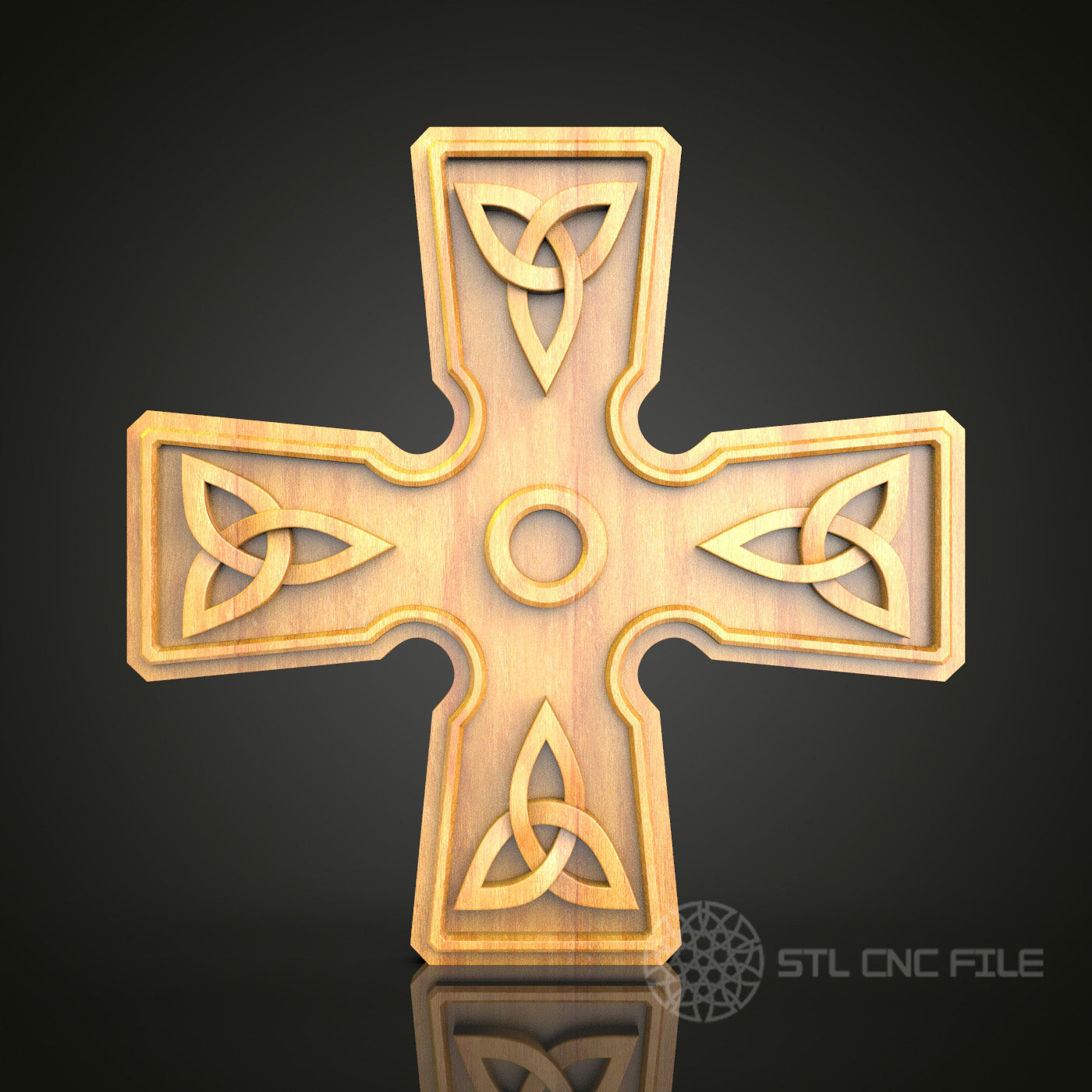 Intricate Celtic Cross Wall Art - STL Model for CNC Routers, Artcam, Aspire Compatible