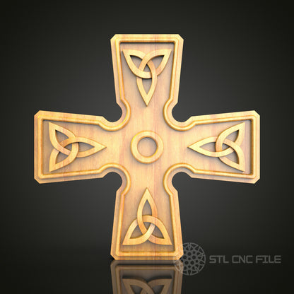 Intricate Celtic Cross Wall Art - STL Model for CNC Routers, Artcam, Aspire Compatible