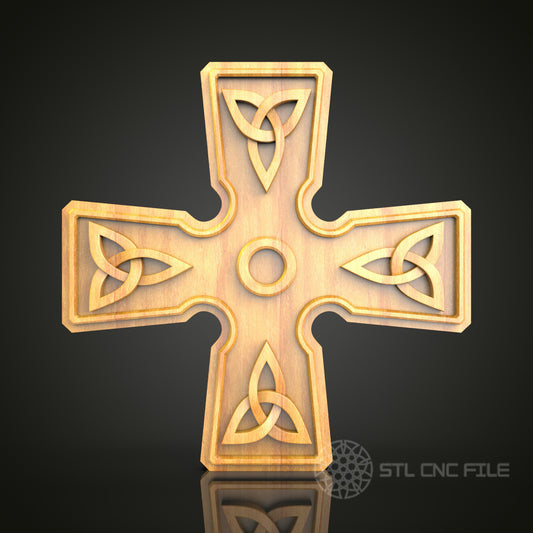Intricate Celtic Cross Wall Art - STL Model for CNC Routers, Artcam, Aspire Compatible