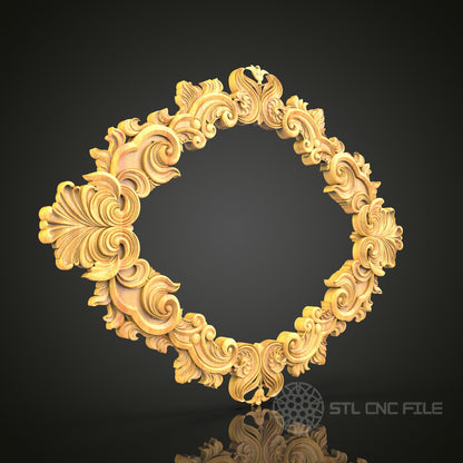 Exquisite Baroque CNC Model, STL for Router Engraver, Artcam Aspire Files