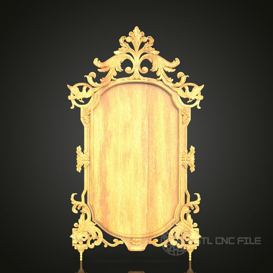 Regal Victorian Frame STL Model - CNC Router Files for Artcam, Aspire - Ornate Wood Art, Wall Decor CNC Engraving