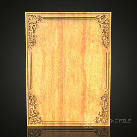 Traditional Panel Style Frame STL Model - CNC Router Files for Artcam, Aspire - Rustic Wood Art, Wall Decor CNC Engraving
