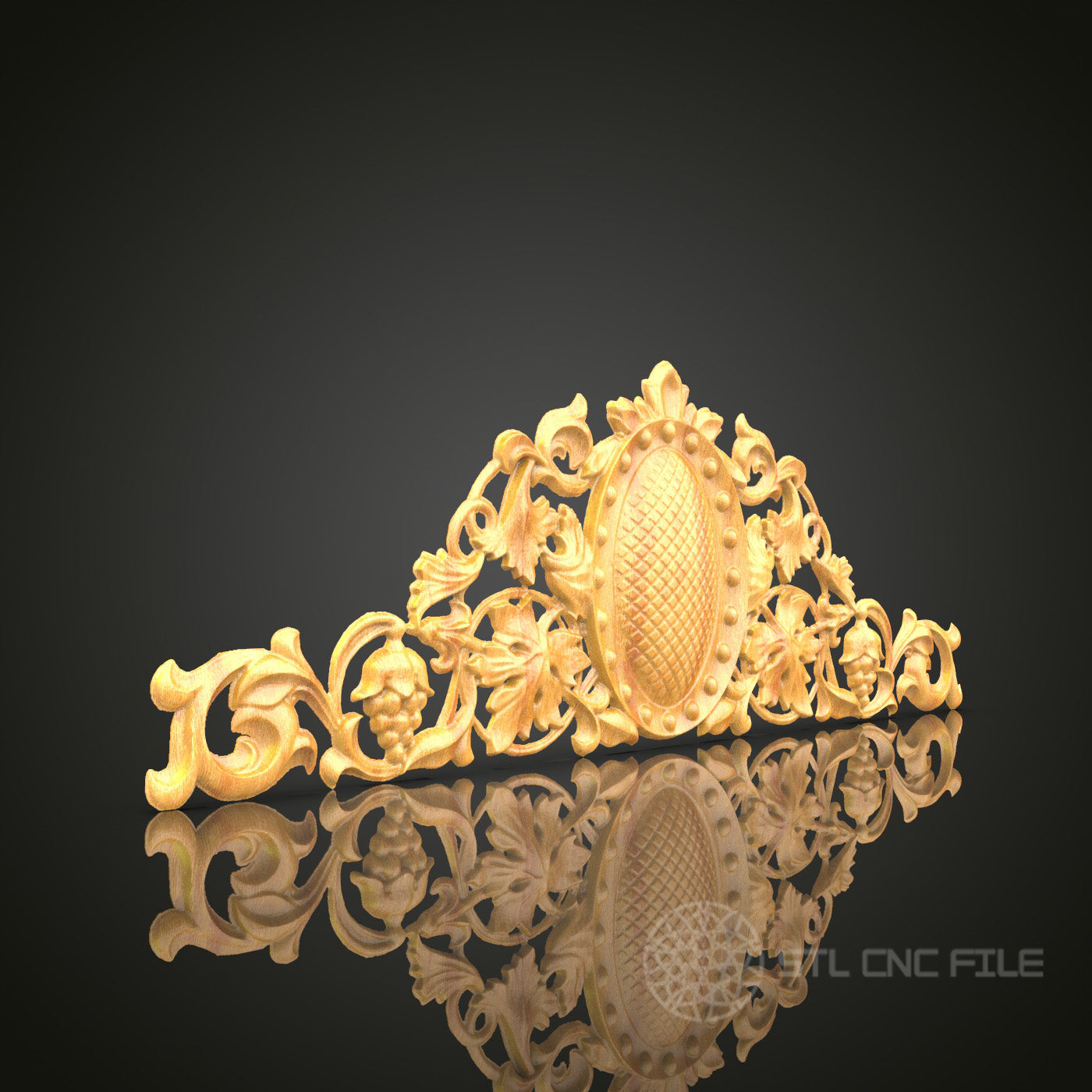 Ornate Renaissance CNC Carving STL Model for Artistic Wall Decoration