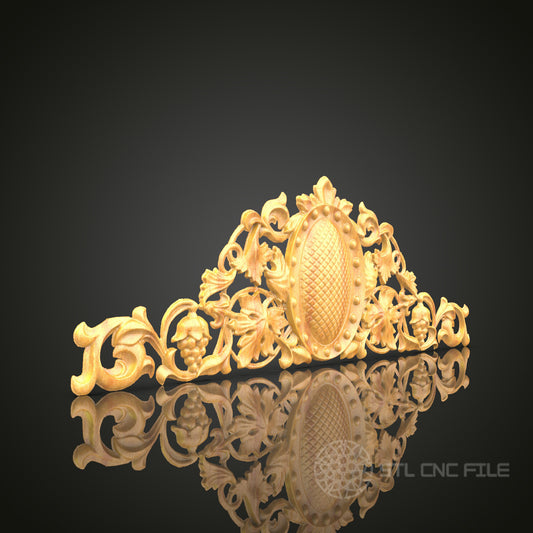 Ornate Renaissance CNC Carving STL Model for Artistic Wall Decoration