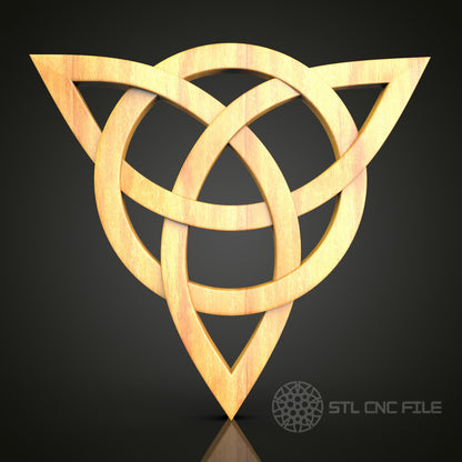 Interlocking Celtic Triangle Knot - CNC Router STL Model for Artcam & Aspire, Wall Art