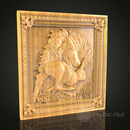 Forest Deer 3D Relief Panel - STL Model for CNC Routers, Artcam, Aspire File, Wood Wall Art