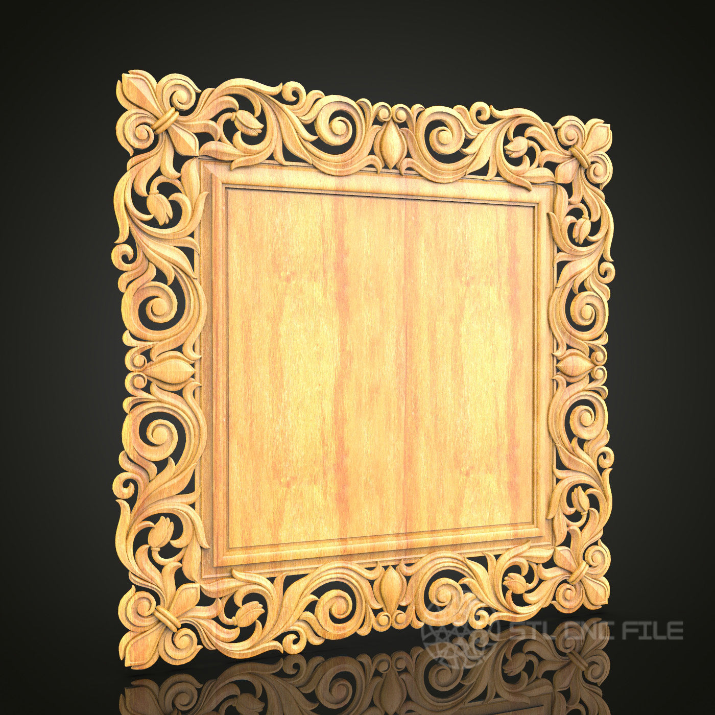 Exquisite Baroque Style Frame STL Model - CNC Router Engraver Compatible with Artcam, Aspire - Wood, Art, Wall Decor, CNC Files