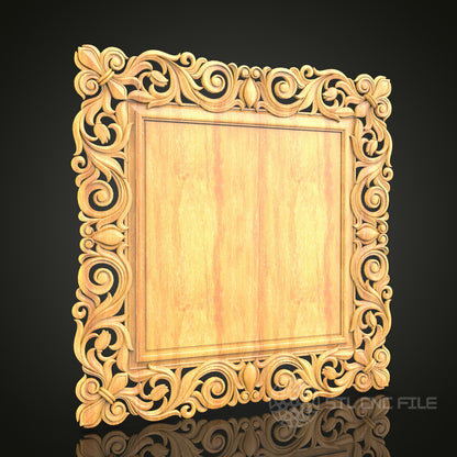 Exquisite Baroque Style Frame STL Model - CNC Router Engraver Compatible with Artcam, Aspire - Wood, Art, Wall Decor, CNC Files