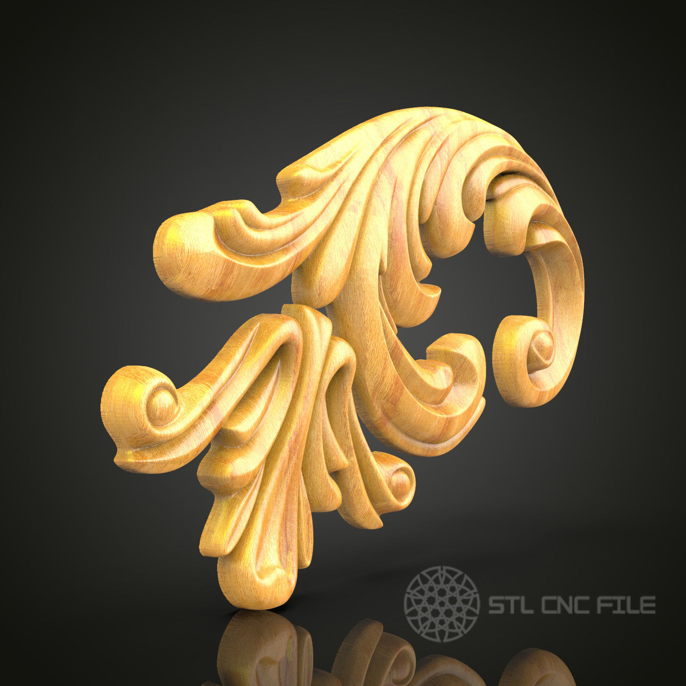 Elegant Wood Wall Decor | STL Model CNC Router Engraver Artcam Aspire CNC Files
