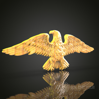 Regal Phoenix Elegance - CNC Router Ready 3D STL Model, Woodworking Engraving File, Artcam Aspire Artistic Wall Decor, Luxurious Wood Art