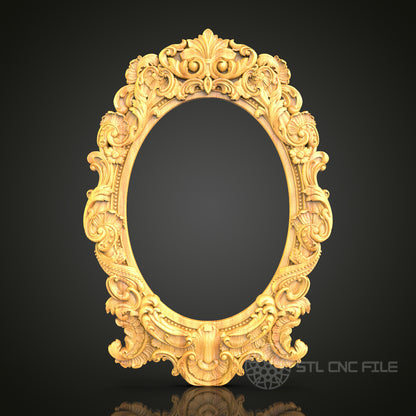Elegant Floral Wall Decor STL Model | CNC Router Engraver Artcam Aspire Files