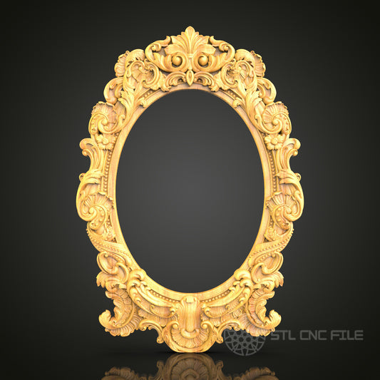 Elegant Floral Wall Decor STL Model | CNC Router Engraver Artcam Aspire Files