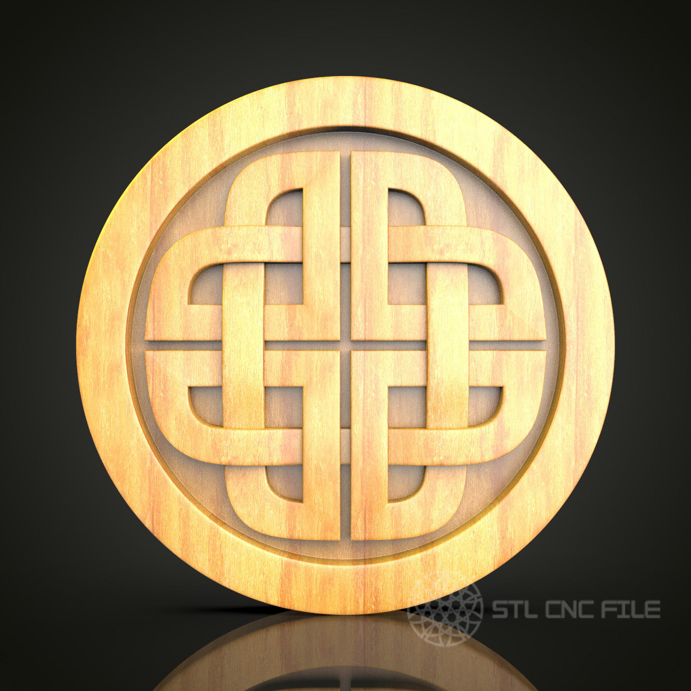 Oval Celtic Knot Wall Decor - Elegant CNC Router STL Model for Artcam & Aspire