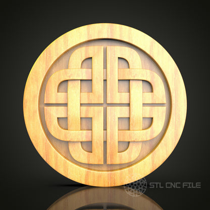 Oval Celtic Knot Wall Decor - Elegant CNC Router STL Model for Artcam & Aspire