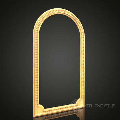 Elegant Classical Arch Frame STL Model - CNC Router Files for Artcam, Aspire - Simple Elegance Wood Art, Wall Decor CNC Engraving