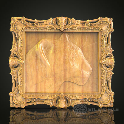 Elegant Wooden Wall Art - CNC Router Engraved, Versatile STL Model for Artcam/Aspire