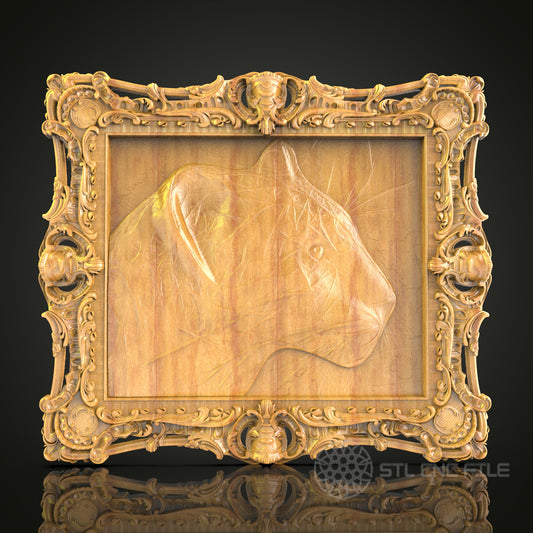Elegant Wooden Wall Art - CNC Router Engraved, Versatile STL Model for Artcam/Aspire