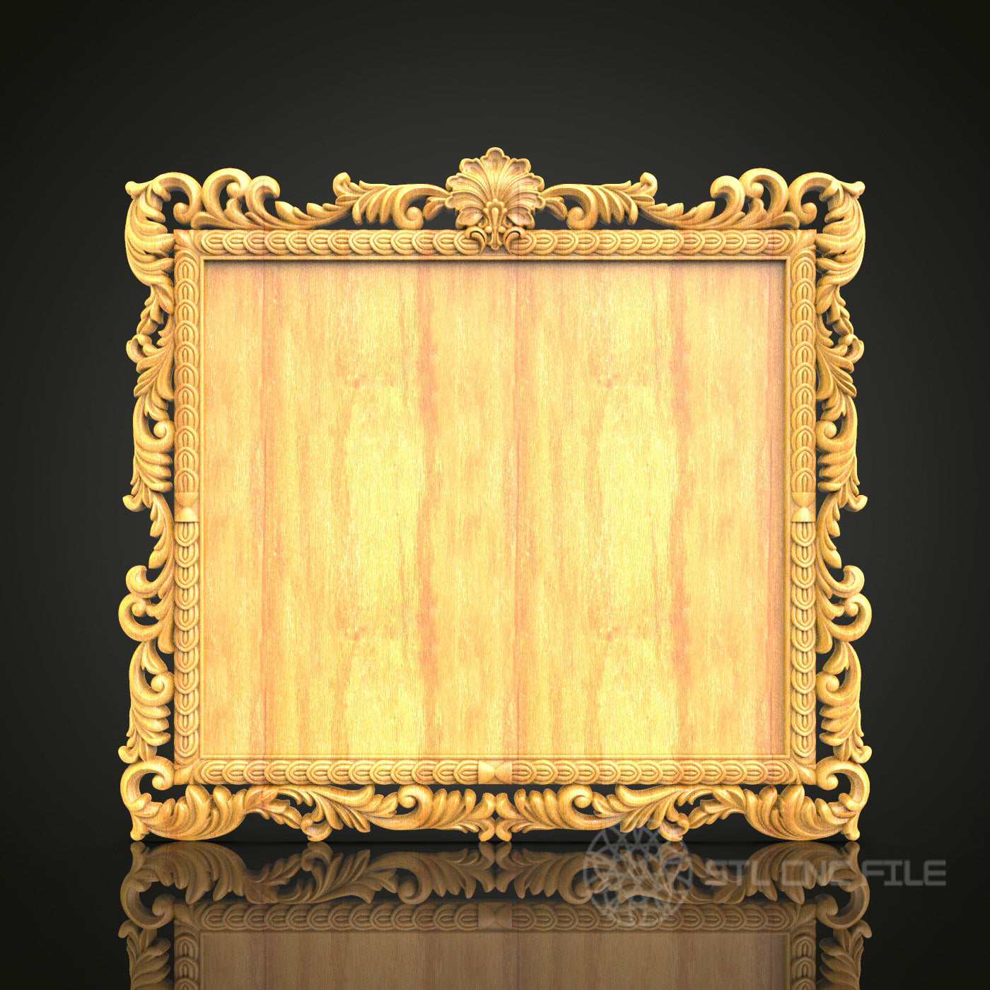 Regal Rococo Frame STL Model - CNC Router Files for Artcam, Aspire - Ornate Wood Art, Wall Decor CNC Engraving