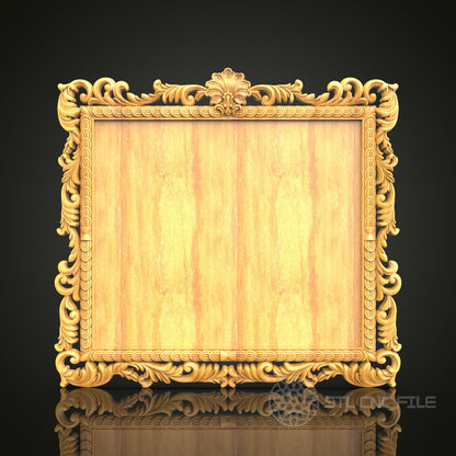 Regal Rococo Frame STL Model - CNC Router Files for Artcam, Aspire - Ornate Wood Art, Wall Decor CNC Engraving