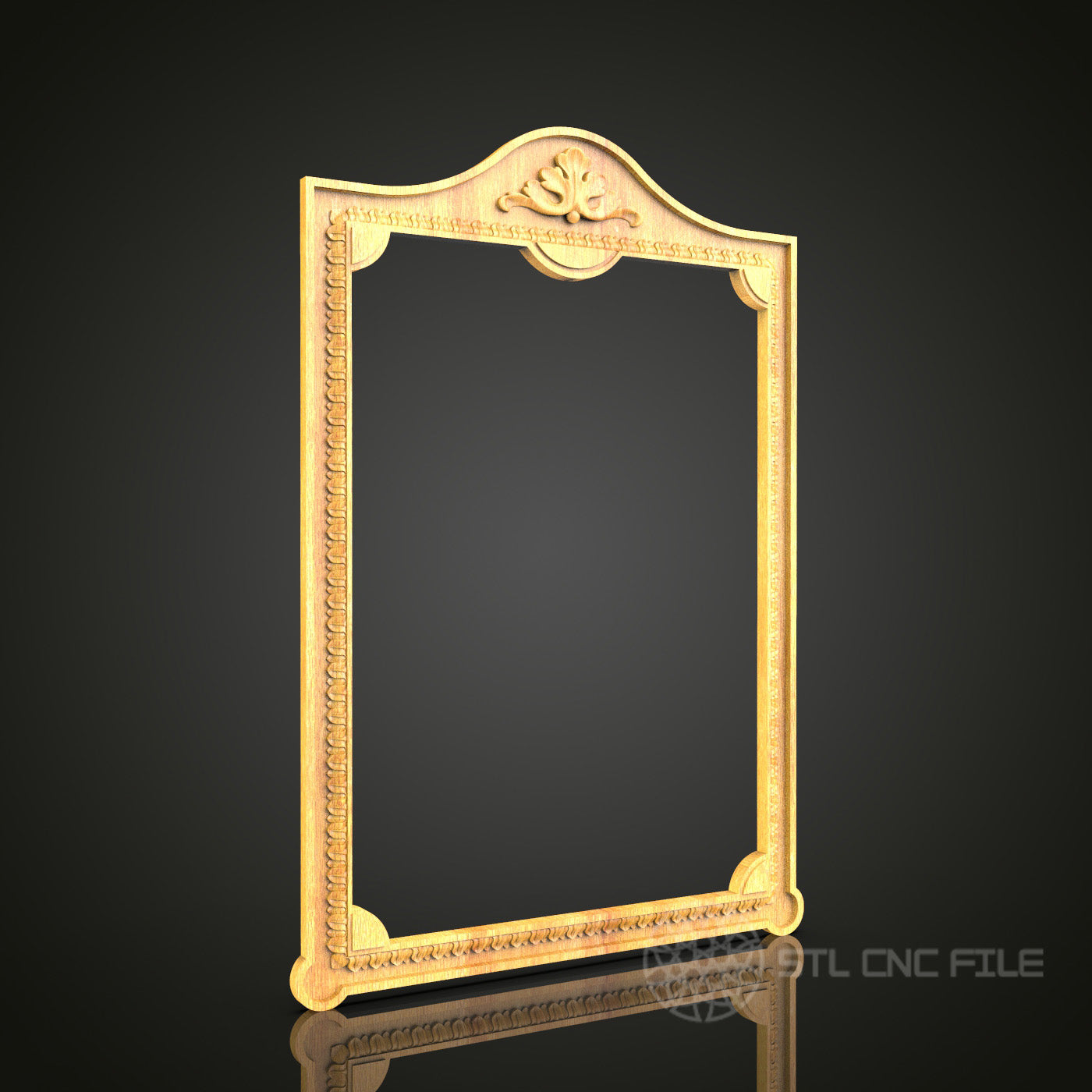 Classic Arch Top Frame STL Model - CNC Router Files for Artcam, Aspire - Elegant Wood Art, Wall Decor CNC Engraving