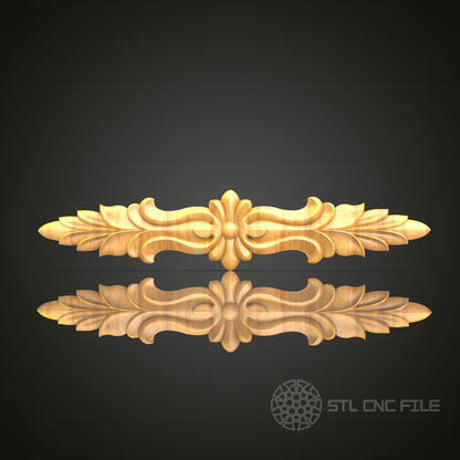 Classic Floral Relief CNC Router Engraver STL Model – Ideal for Artcam & Aspire, Perfect for Elegant Wood Decor