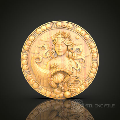 Capricorn Zodiac Wall Art - CNC Router STL Model for Artcam & Aspire, Astrology Decor