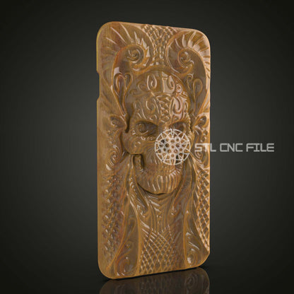 Baroque Skull STL File for CNC - Gothic Wood Carving Art