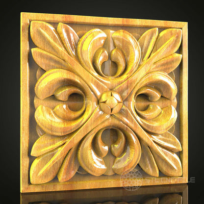 Baroque Style STL Model - CNC Router Engraver Files, Wood Art, Wall Decor Panel, Artcam Aspire CNC Design