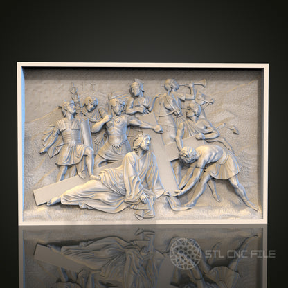 Classical Greek Tragedy STL Model for CNC Router, Artcam, Aspire, Dramatic Historical Wall Art