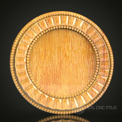 Decorative Round Frame STL Model for CNC Router - Wooden Wall Decor, Artcam, Aspire, CNC Files