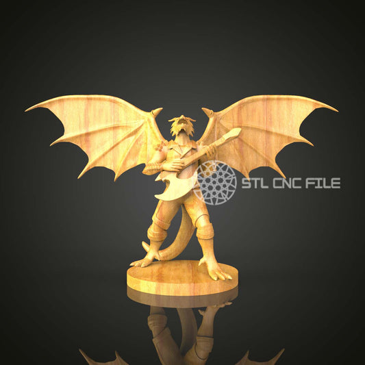 Dragon Knight STL Model for CNC Router Engraving, Artcam, Aspire Files, Wooden Artistic Wall Decor, Digital Cnc Wood Carving Design