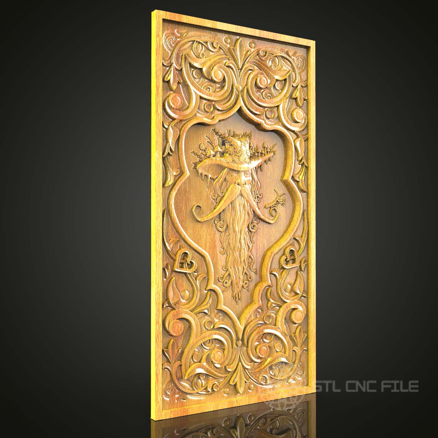 Enchanted Forest Tree STL Model, Ornate CNC Carving File, Artcam & Aspire Wood Art, Magical Tree Wall Panel, Fairy Tale CNC Router Art