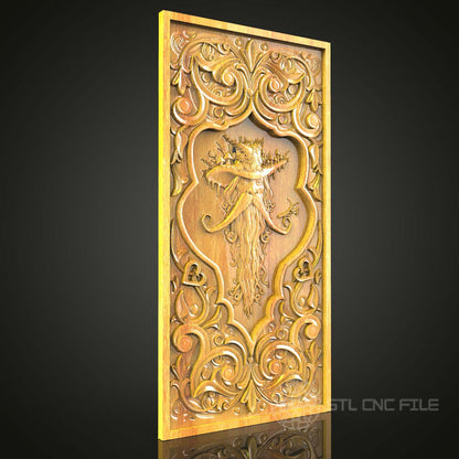 Enchanted Forest Tree STL Model, Ornate CNC Carving File, Artcam & Aspire Wood Art, Magical Tree Wall Panel, Fairy Tale CNC Router Art