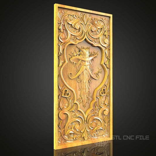 Enchanted Forest Tree STL Model, Ornate CNC Carving File, Artcam & Aspire Wood Art, Magical Tree Wall Panel, Fairy Tale CNC Router Art