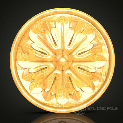 Elegant Sunflower CNC Wall Plaque, STL Model for Router Engraving, Wood Art Decor