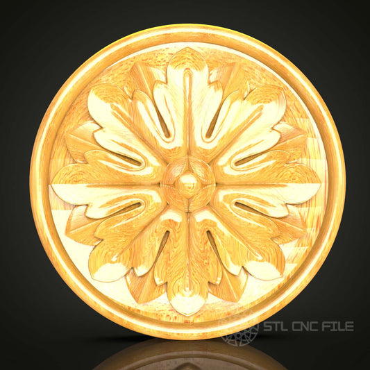 Elegant Sunflower CNC Wall Plaque, STL Model for Router Engraving, Wood Art Decor