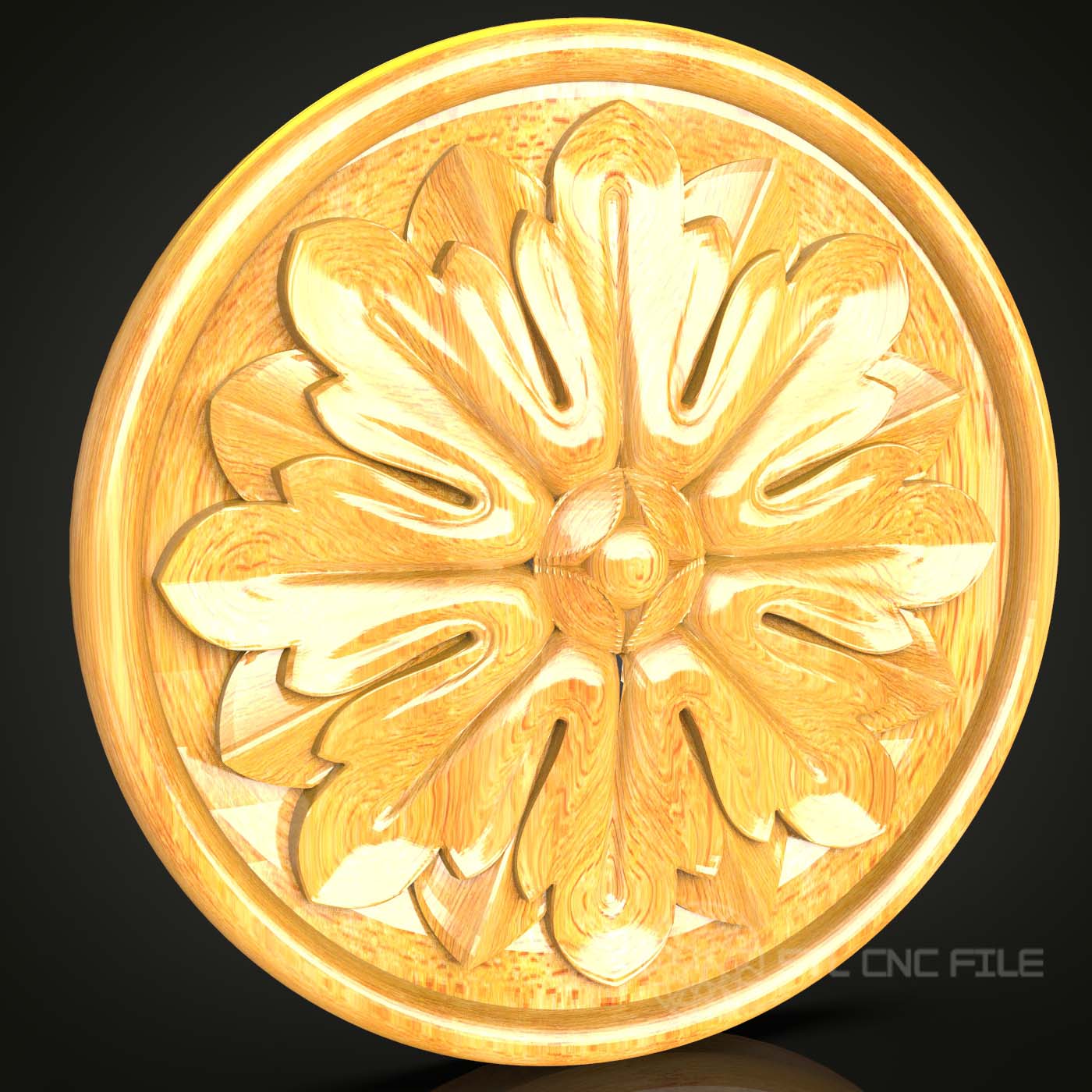 Elegant Sunflower CNC Wall Plaque, STL Model for Router Engraving, Wood Art Decor