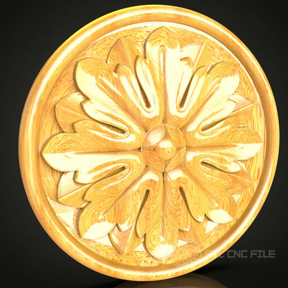 Elegant Sunflower CNC Wall Plaque, STL Model for Router Engraving, Wood Art Decor