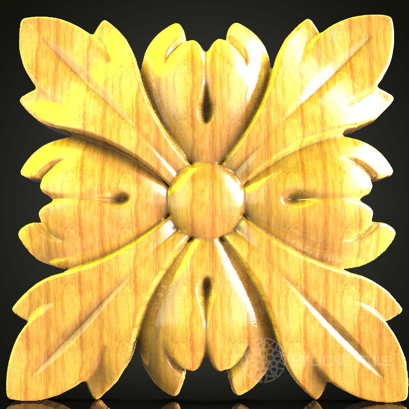 Elegant Wooden Floral CNC Model – Ideal for Wall Decor and Art Enthusiasts, Compatible with Artcam, Aspire