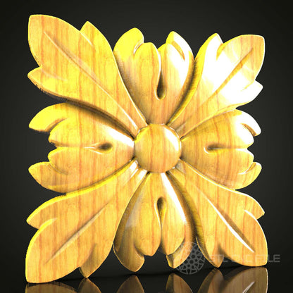 Elegant Wooden Floral CNC Model – Ideal for Wall Decor and Art Enthusiasts, Compatible with Artcam, Aspire
