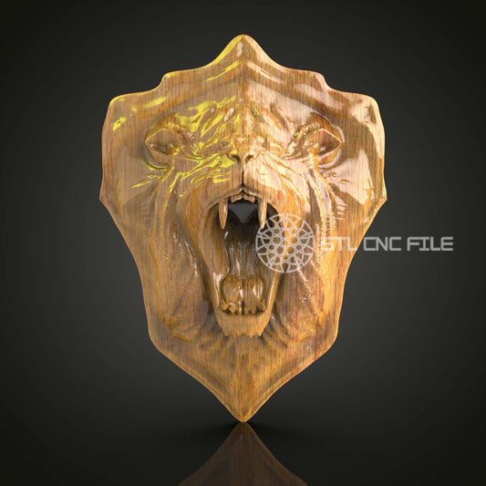 Ferocious Roar - Bear Head STL Model, CNC Router Art, Artcam/Aspire Wall Decor, Wildlife Engraving