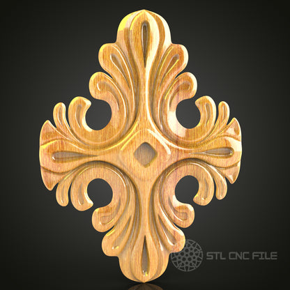 Ornate Rosette STL Model for CNC Router - Majestic Wooden Wall Decor, Artcam, Aspire, CNC Files (Copie)