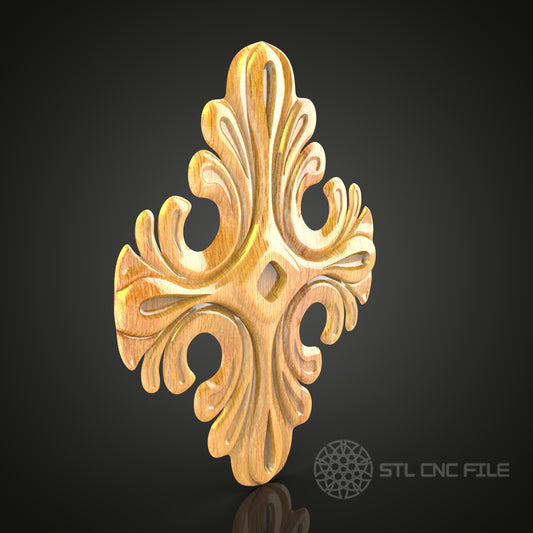 Ornate Rosette STL Model for CNC Router - Majestic Wooden Wall Decor, Artcam, Aspire, CNC Files (Copie)