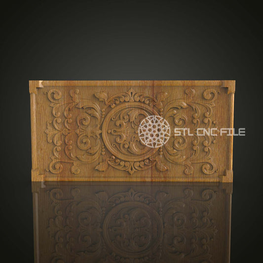 Floral Elegance STL Panel - Classic CNC Wood Carving File
