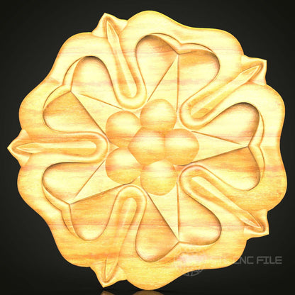 Floral Wooden CNC Wall Art, STL Model, Router Engraved Decor, Aspire Artcam File