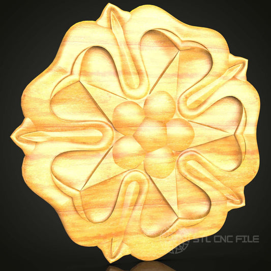 Floral Wooden CNC Wall Art, STL Model, Router Engraved Decor, Aspire Artcam File